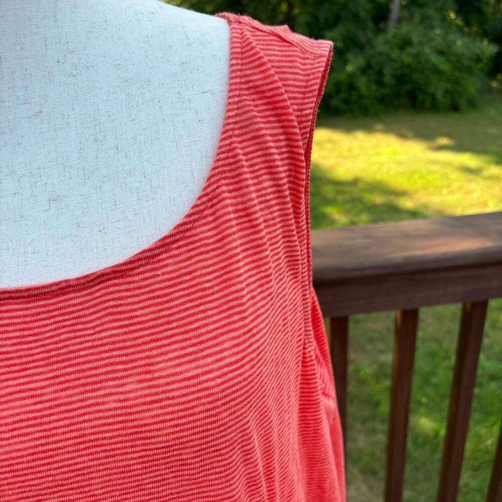 Eileen Fisher Women's Firefly Ballet Linen Jersey Shift Dress Orange XL NWT $198 - Picture 4 of 12